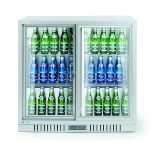 Chladnička se zadním kolejničkou se 2 posuvnými dveřmi, Arktic, 150L, Stříbrná, 220-240V/160W, 900x520x(H)840mm