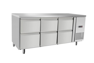 Chlazené pulty ze 6 zásuvkami, Arktic, 420L, 230V/400W, 1795x700x(H)879mm