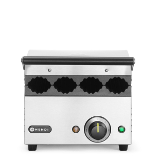 Kontaktní gril na párek v rohlíku a wrapy, HENDI, 220-240V/1800W, 385x285x(H)254mm