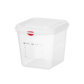 Nádoba GN 1/6 polypropylen, HENDI, GN 1/6, 2,6L, Průhledná, 176x162x(H)150mm