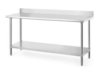 Pracovní stůl se zadním panelem, HENDI, Budget Line, 1200x600x(H)950mm