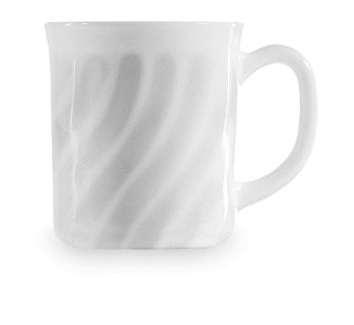 Hrnek Trianon, Arcoroc, 290 ml, 0,29L, Bílá, ⌀82x(H)90mm