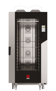 Konvektomat Millennial Touch Screen Bakery s automatickým mycím systémem, 16x600x400 mm - ovládaná elektronicky, plynová, Tecnoeka, 230V/1450W, 30kW, 930x1160x(H)2060mm