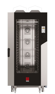 Konvektomat Millennial Touch Screen Gastro s automatickým mycím systémem, 20x GN 1/1 - ovládaná elektronicky, plynová, Tecnoeka, 230V/1450W, 30000kW, 930x1162x(H)1954mm