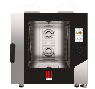 Konvektomat Millennial Touch Screen Bakery s automatickým mycím systémem, 6x600x400 mm - ovládaná elektronicky, plynová, Tecnoeka, 230V/500W, 13500kW, 850x1035x(H)950mm