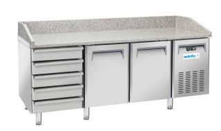 Pizza cooling counter, Arktic, 362L, Stříbrná, 220-240V/210W, 2025x800x(H)1040mm
