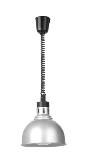 Výškově nastavitelná ohřívací lampa, kupolová, HENDI, Stříbrná, 230V/250W, ⌀250x(H)207mm
