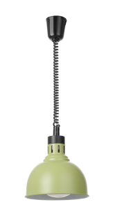 Výškově nastavitelná ohřívací lampa, kupolová, HENDI, Zelená, 230V/250W, ⌀250x(H)207mm