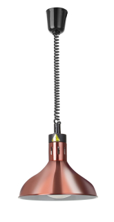 Výškově nastavitelná ohřívací lampa, zvonovitý tvar, HENDI, Měděná, 230V/250W, ⌀295x(H)207mm