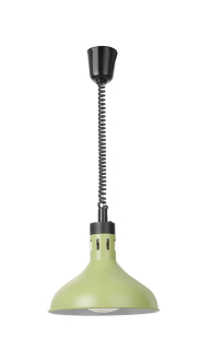Výškově nastavitelná ohřívací lampa, zvonovitý tvar, HENDI, Zelená, 230V/250W, ⌀295x(H)207mm