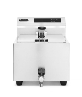 HENDI | Fritéza s výpustí digitální, objem 8 litrů, Profi Line, 8L, 230V/3500W, 305x515x(H)345mm