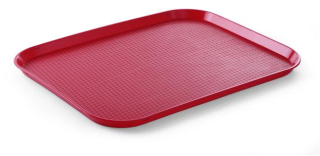 HENDI | Tác, podnos polypropylénový Fast Food BIG, barva Červená, 350x450x(H)20mm