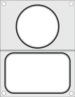 Těsnicí matrice pro těsnicí stroj , HENDI, 2 nádoby: 1x 178x113 mm + 1x ø115 mm