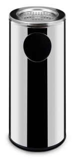 Stojící odpadkový koš s popelníkem, HENDI, 33L, ø240x(H)660mm