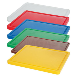 TOMGAST | Krájecí deska, barva červená s drážkou, velikost 50x30cm