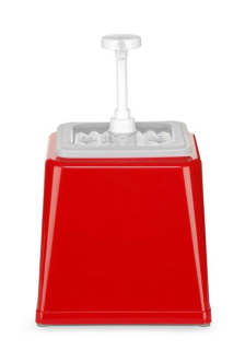 Zásobník na omáčky s pumpičkou, HENDI, 2,5L, Červená, 230x210x(H)327mm