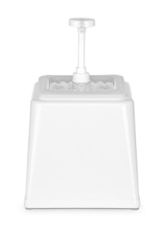 Zásobník na omáčky s pumpičkou, HENDI, 2,5L, Bílá, 230x210x(H)327mm