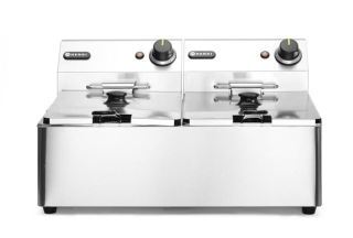 HENDI | Fritéza, objem 2x6 litrů, Kitchen Line, 230V/6600W, 550x430x(H)305mm