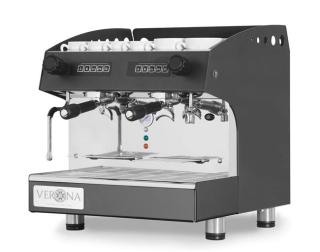 Kompaktní automatický kávovar Julia, 2-skupinový, HENDI, Kávovar JULIA Compact, 2pákový, automatický, černý, 230V/2700W, 475x563x(H)530mm