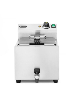 HENDI | Fritéza s výpustí XL, objem 10 litrů, Profi Line, 400V/6600W, 300x680x(H)420mm