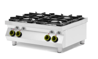 Plynový hořák - 4 hořáky, stolní model, HENDI, Kitchen Line, 19kW, 800x700x(H)310mm