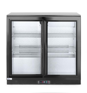 Zadní barová chladnička s dvojitými posuvnými dveřmi, Arktic, 158L, Černá, 220-240V/160W, 900x520x(H)865mm