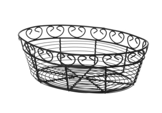 Drátěný košík Deco oválný, HENDI, 255x160x(H)80mm