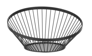 Košík na ovoce kulatý šikmý černý, HENDI, ø280x(H)130mm