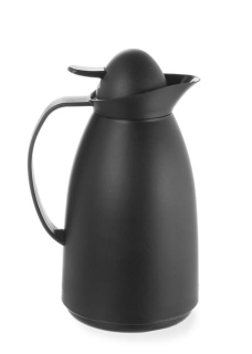 HENDI | Termoska se skleněnou vložkou, objem 1L, Černá, ø140x(H)268mm