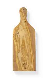 Servírovací prkénko z olivového dřeva s rukojetí, HENDI, 400x140x(H)18mm