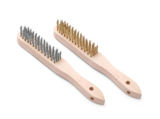 Sada drátěných kartáčů z mosazi a nerezové oceli - 2 ks, HENDI, 2 ks, (L)290mm