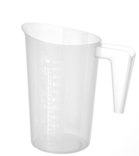 Stohovatelná polypropylenová odměrka, HENDI, 1L, ø124x(H)170mm