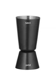 Barová odměrka 25/50 ml, Bar up, Černá, ø45x(H)86mm