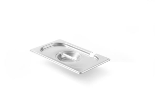 Víko pro nádoby GN s výřezem pro naběračku, HENDI, Kitchen Line, GN 1/4, 265x162mm