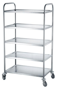 Servírovací vozík s 5 policemi, HENDI, 905x585x(H)1545mm