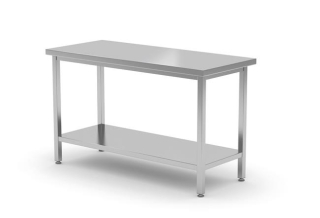 Středový stolek , s policí - šroubovací, HENDI, Kitchen Line, 1400x700x(H)850mm