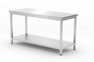 HENDI | Středový stůl s policí, šroubovaný, hloubka 600 mm, Kitchen Line, velikost 1600x600x(H)850mm