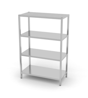 Skladový regál se 4 plnými policemi - šroubovatelný, HENDI, Kitchen Line, 1000x500x(H)1800mm