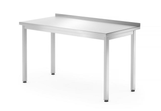 HENDI | nerez šroubovaný stůl na stěnu, hloubka 700 mm, HENDI, Kitchen Line, velikost 1400x700x(H)850mm