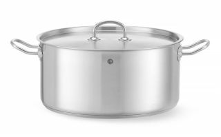Nízký hrnec s pokličkou, HENDI, Kitchen Line, 12L, ⌀320x(H)150mm