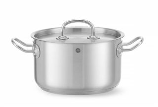 HENDI | Střední hrnec s pokličkou, Kitchen Line, objem  3,5L, ⌀200x(H)115mm