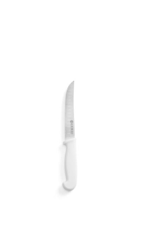 Univerzální nůž s vroubkovanou čepelí, HENDI, dlouhý model, Bílá, (L)230mm