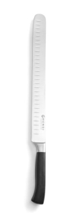 Nůž na šunku a lososa, HENDI, Profi Line, Grantonovy odsazení, Černá, (L)430mm