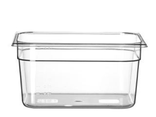 Kontejner GN 1/2 polykarbonát, HENDI, Profi Line, GN 1/2, 9,5L, Průhledná, 325x265x(H)150mm