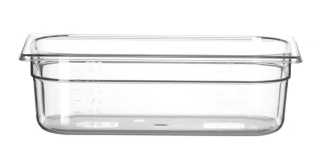 Kontejner GN 1/3 polykarbonát, HENDI, Profi Line, GN 1/3, 4L, Průhledná, 325x176x(H)100mm