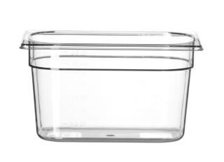 Kontejner GN 1/4 polykarbonát, HENDI, Profi Line, GN 1/4, 4L, Průhledná, 265x162x(H)150mm