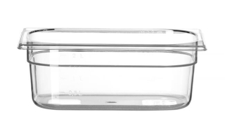 Kontejner GN 1/4 polykarbonát, HENDI, Profi Line, GN 1/4, 2,8L, Průhledná, 265x162x(H)100mm