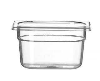 Kontejner GN 1/9 polykarbonát, HENDI, Profi Line, GN 1/9, 1L, Průhledná, 176x108x(H)100mm