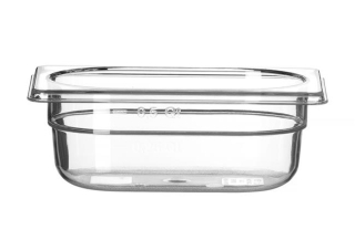 Kontejner GN 1/9 polykarbonát, HENDI, Profi Line, GN 1/9, 0,6L, Průhledná, 176x108x(H)65mm