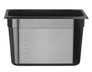 Kontejner GN 1/2 černý polykarbonát, HENDI, Profi Line, 12,5L, Černá, 325x265x(H)200mm